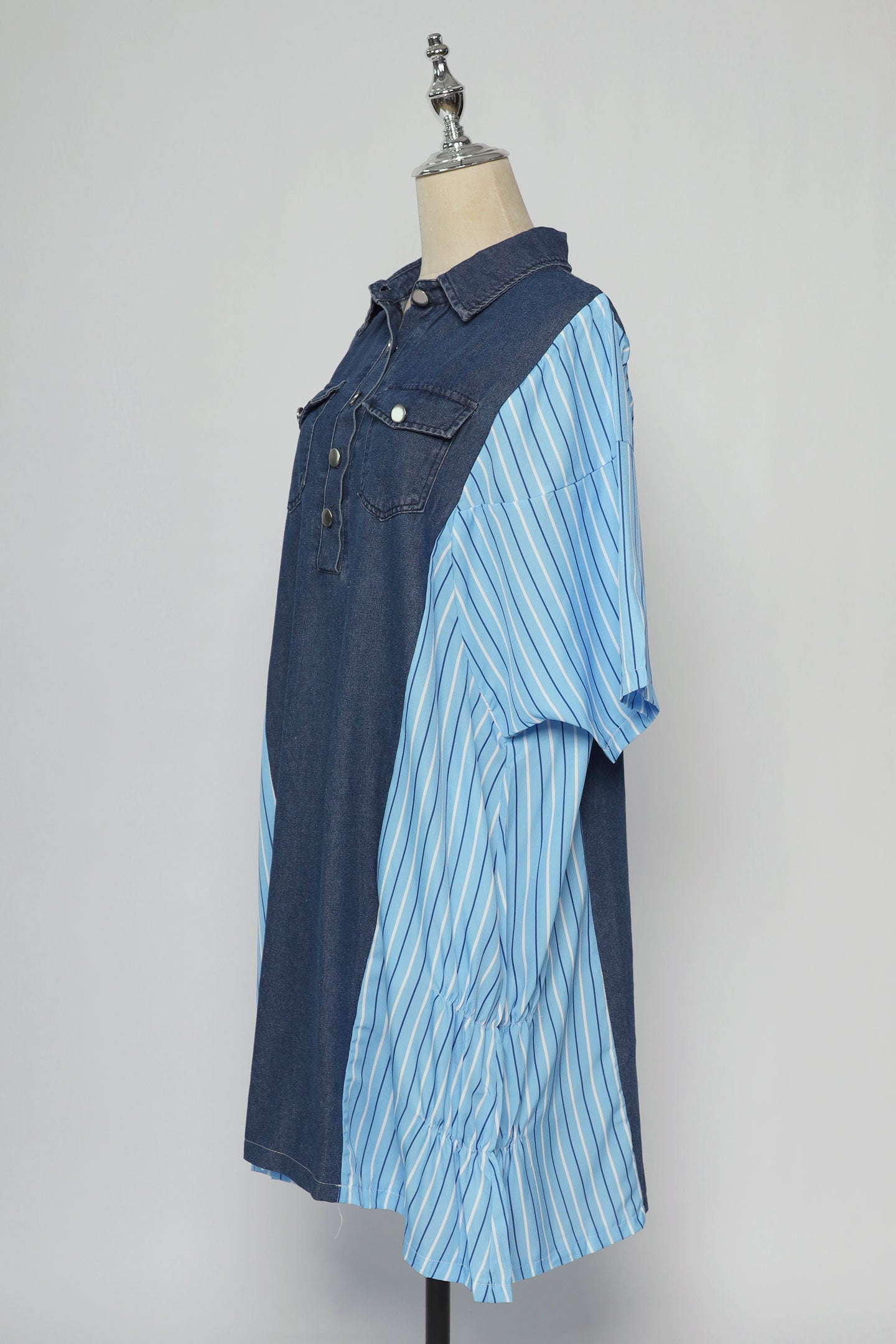 PO - Heather Stripes Denim Dress