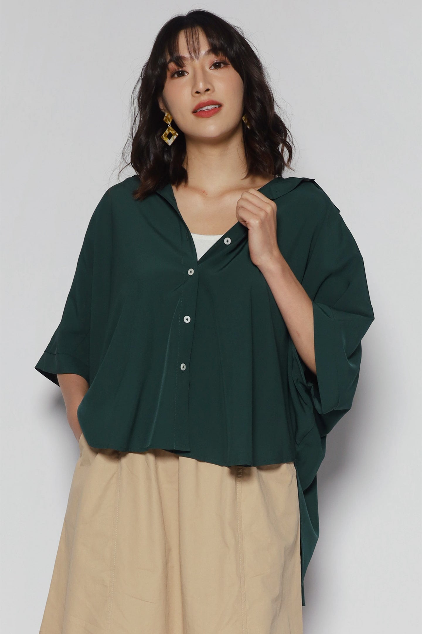 Hans Shirt in Emerald Green