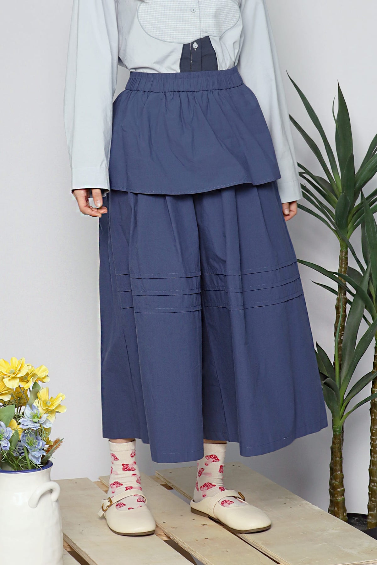 JOY - Hivana Layered Pants in Blue