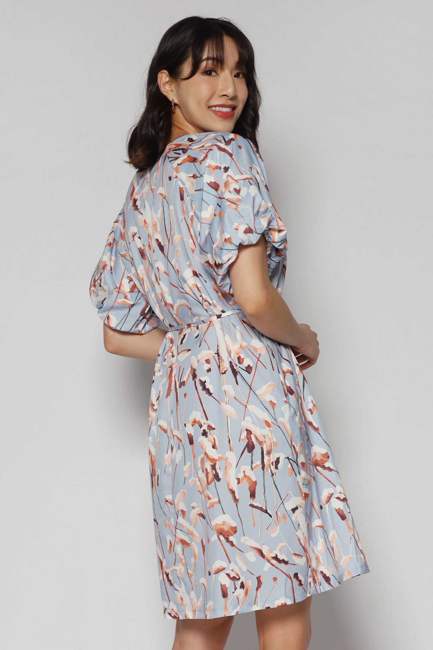 Haru Dress in Sweet Blue Floral
