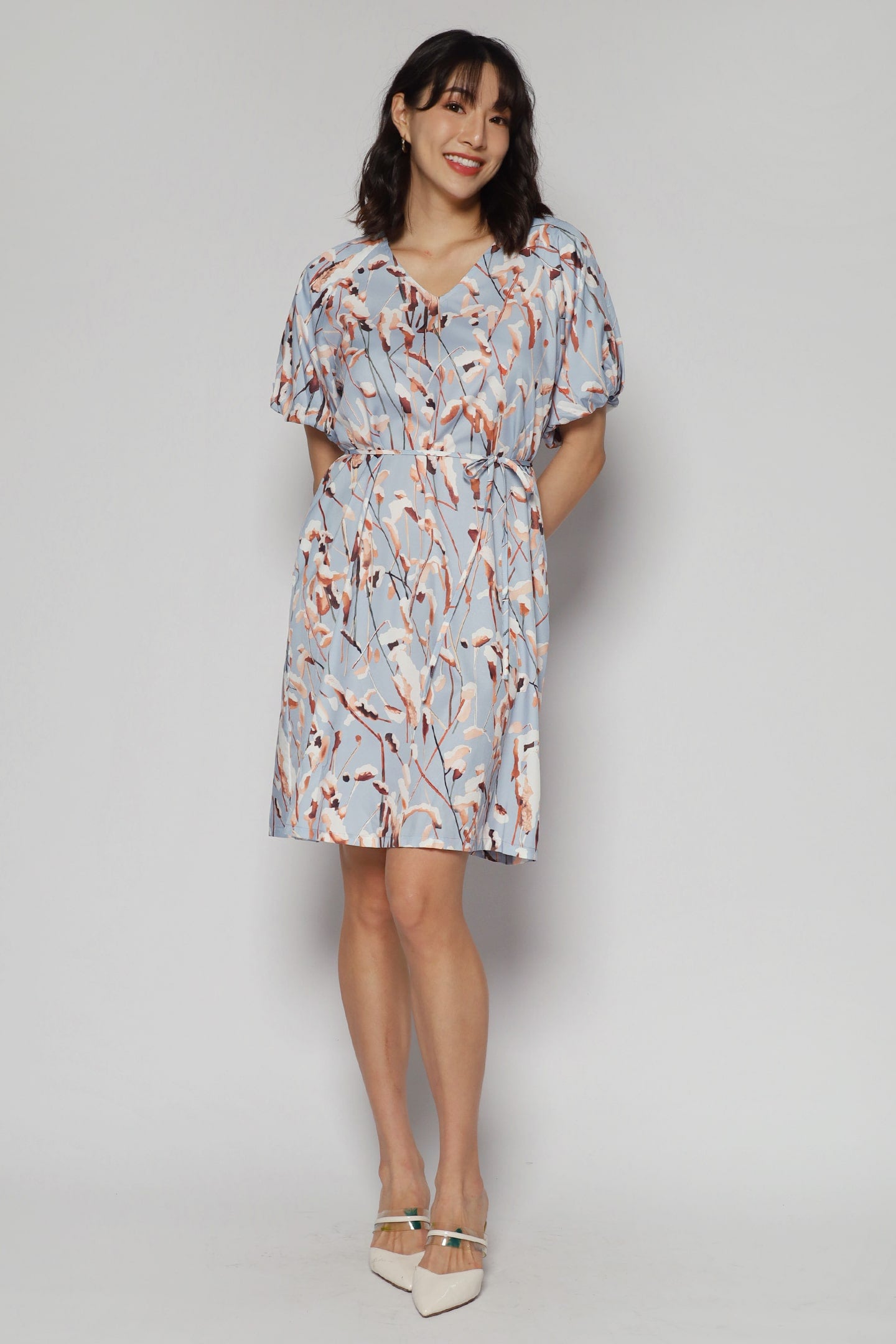 Haru Dress in Sweet Blue Floral