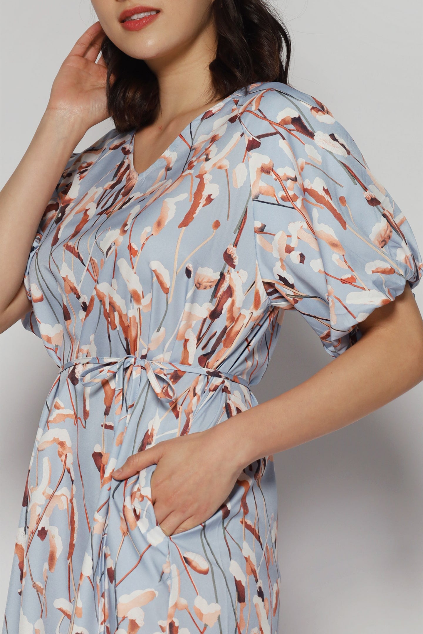 Haru Dress in Sweet Blue Floral