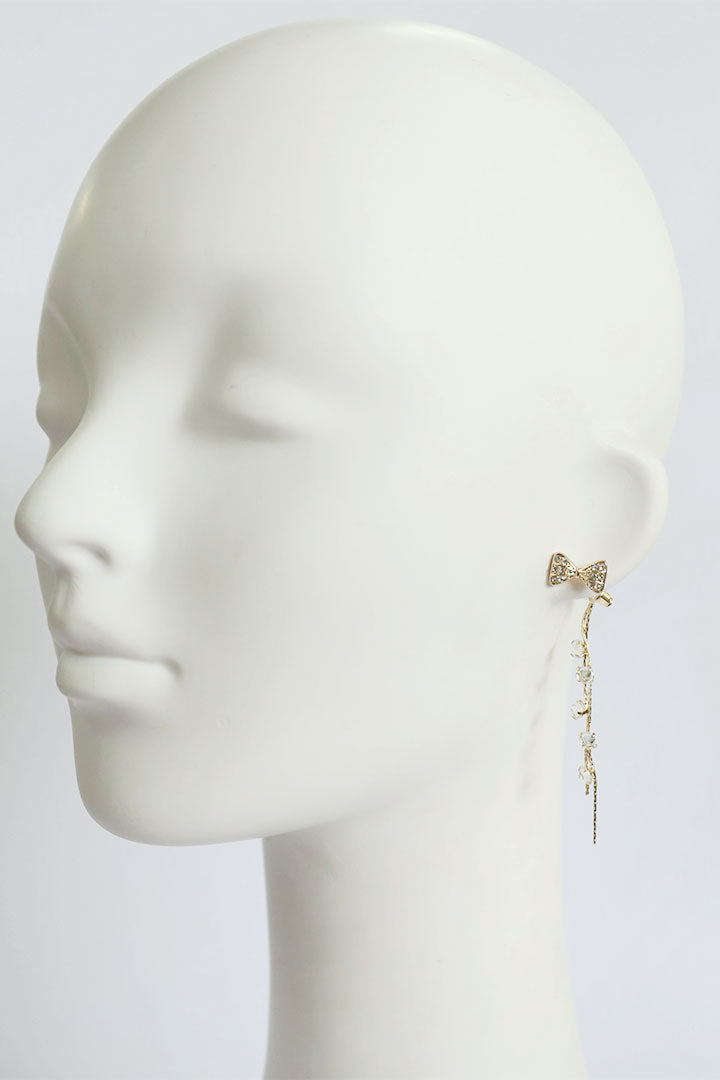 Back Drip Ribbon Earrings