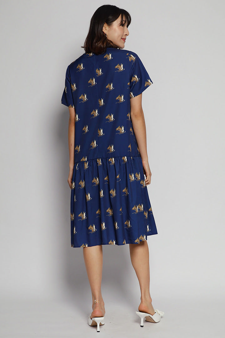 Tiffy Dress in Horse Print