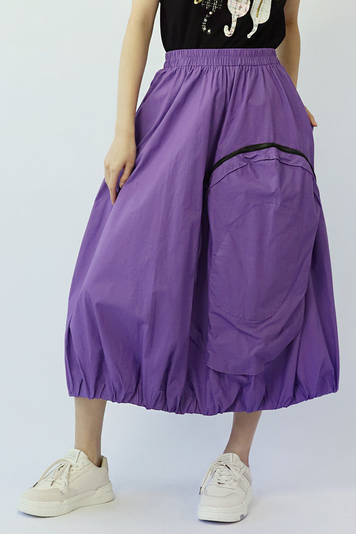 Theda Pocket Skirt in Purple