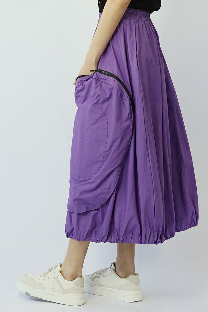 Theda Pocket Skirt in Purple