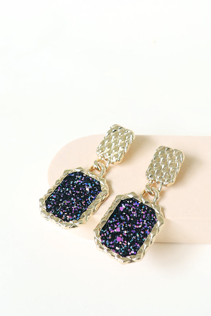 Double Drop Glitter Earrings