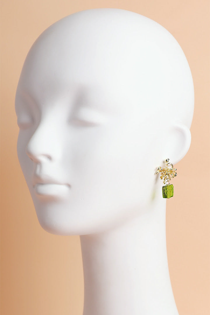 Chrysanthemum Jade Earrings