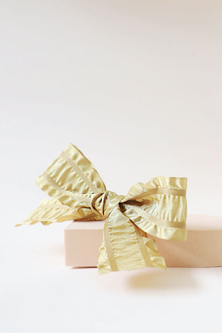 Mustard Ribbon Hair Clip