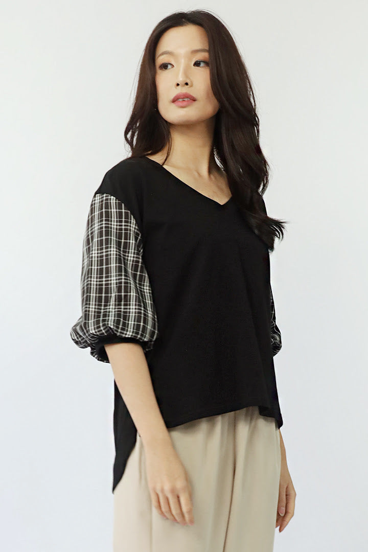 Zobby Checks Top in Black