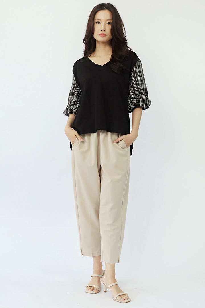 Zobby Checks Top in Black