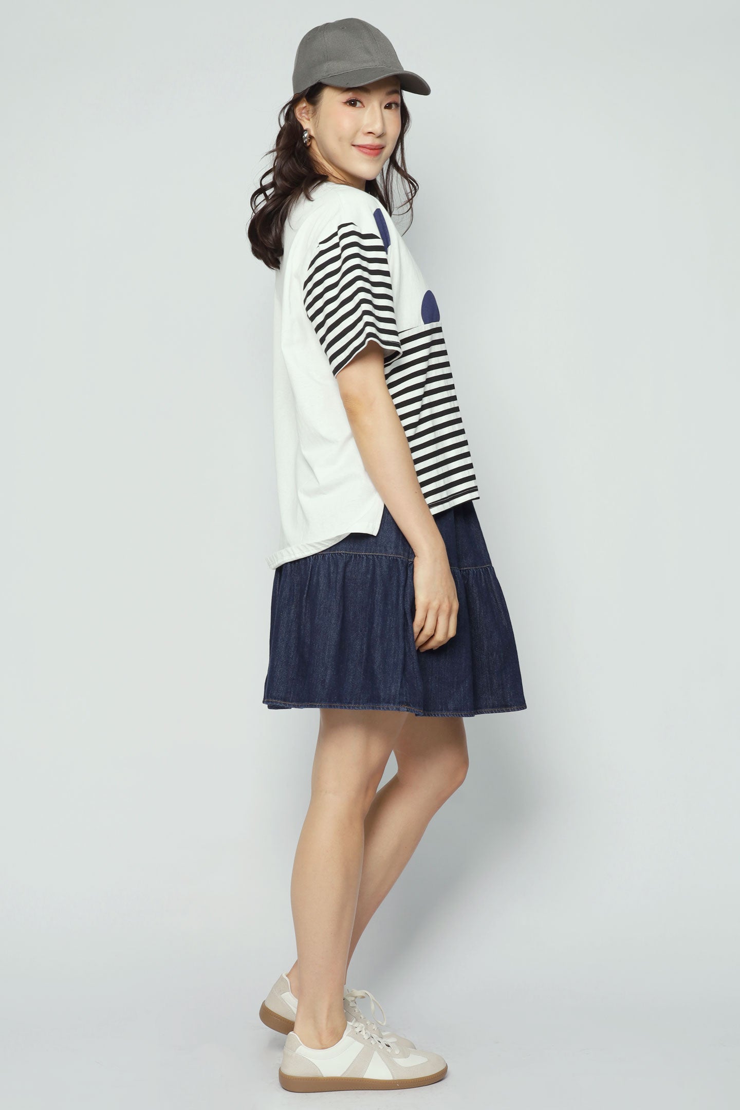 Irinia Polkadot Stripes Top