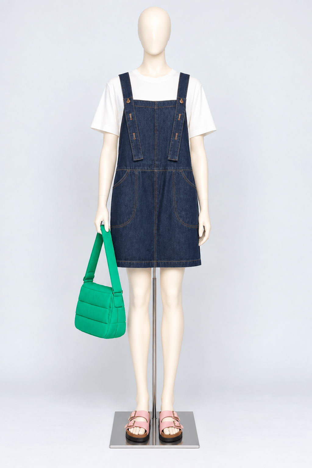 PO - Jinna Denim Pinafore Playsuit