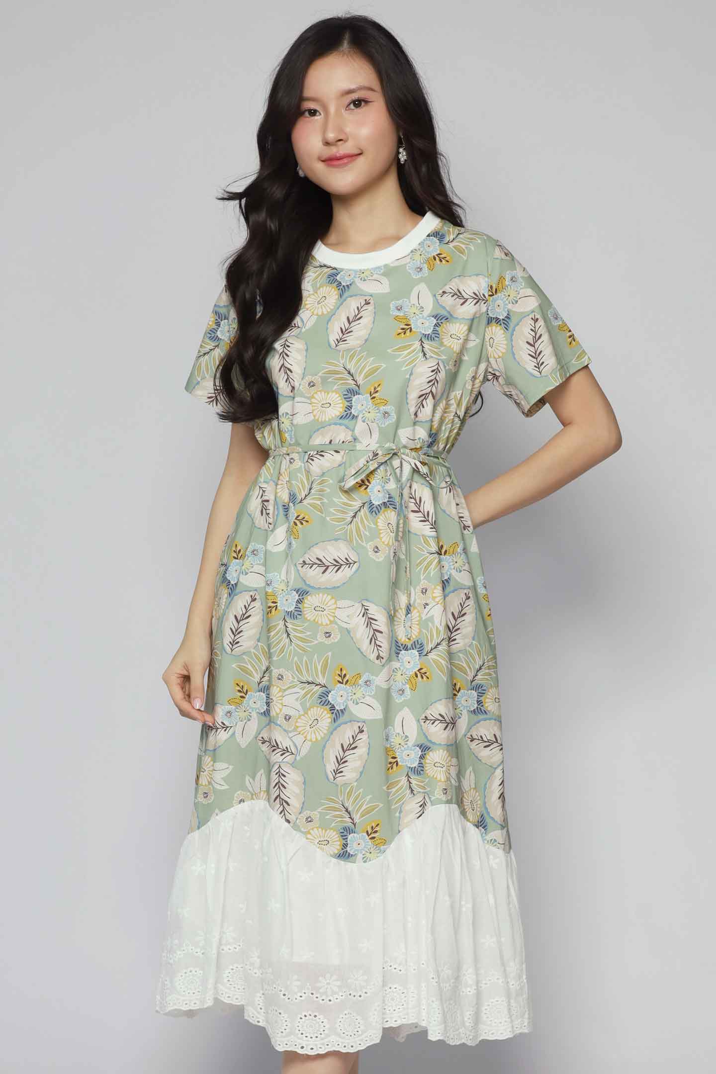 Janessa Dress in Green Allure