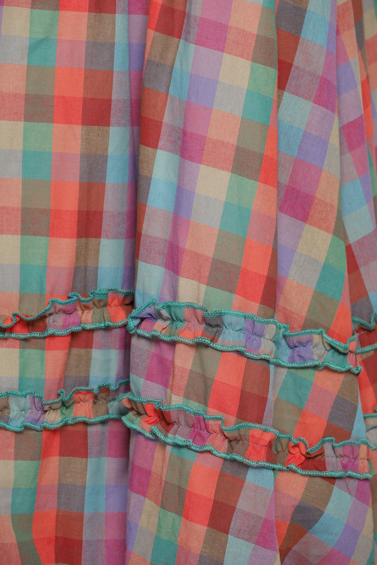 PO - Jewel Checkered Balloon Skirt