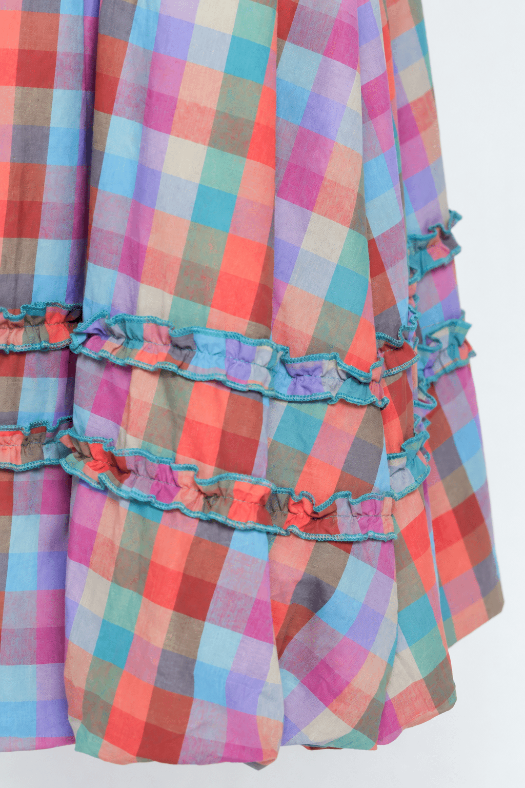 PO - Jewel Checkered Balloon Skirt