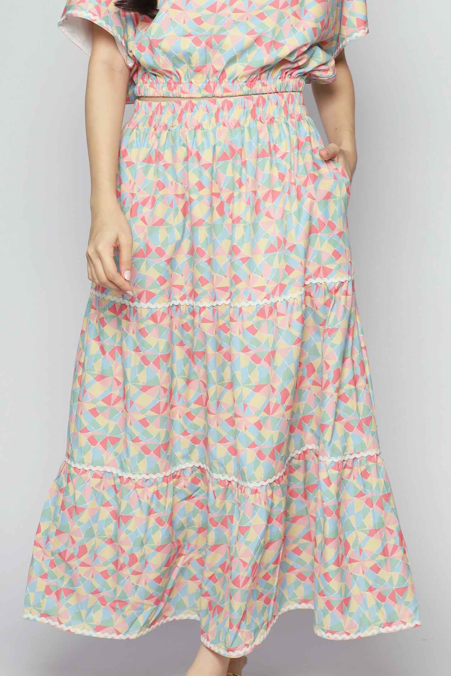 Jolin 2 in 1 Skirt Set in Painted Glass V2