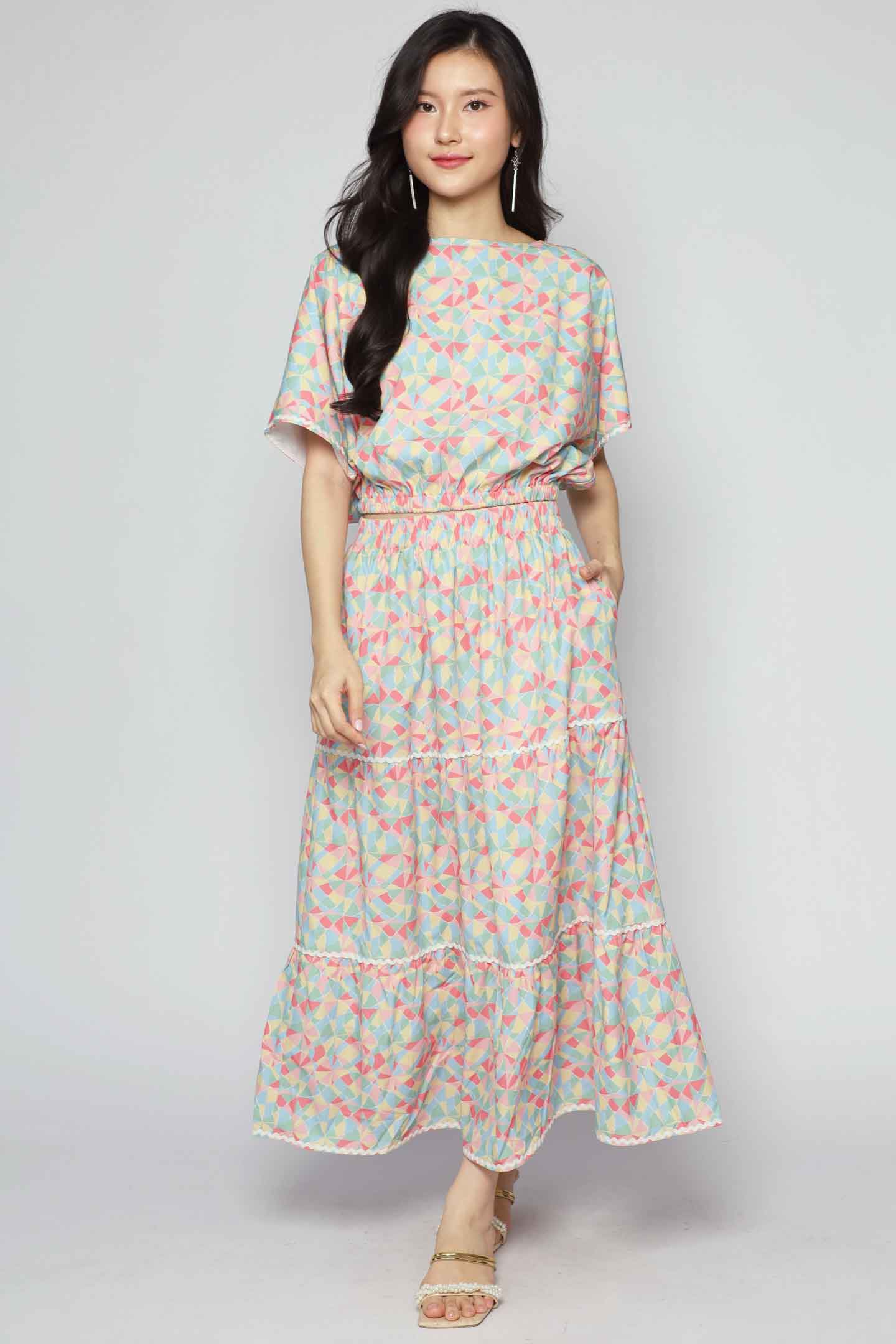 Jolin 2 in 1 Skirt Set in Painted Glass V2