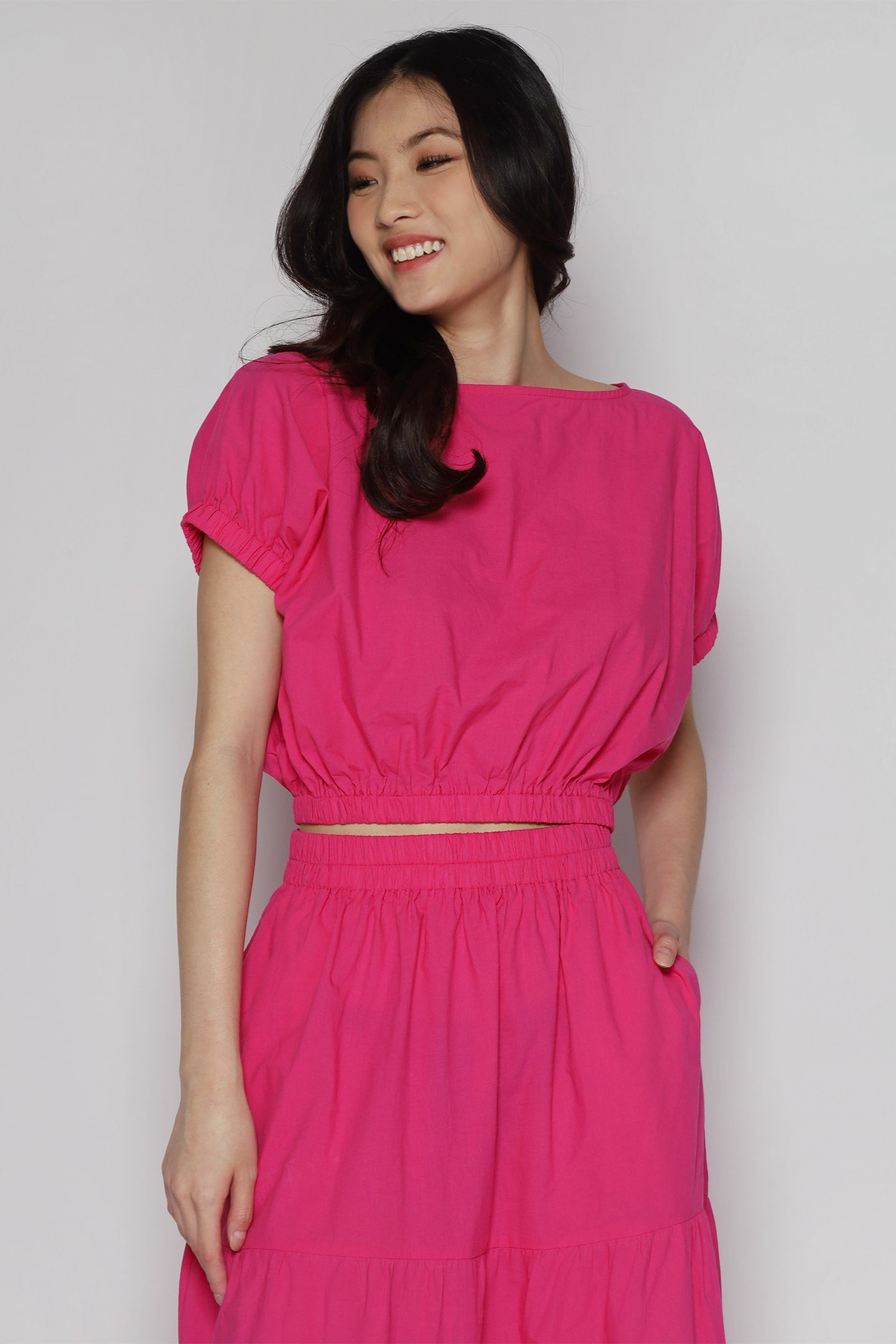 Jolin 2 in 1 Skirt Set in Barbie Pink