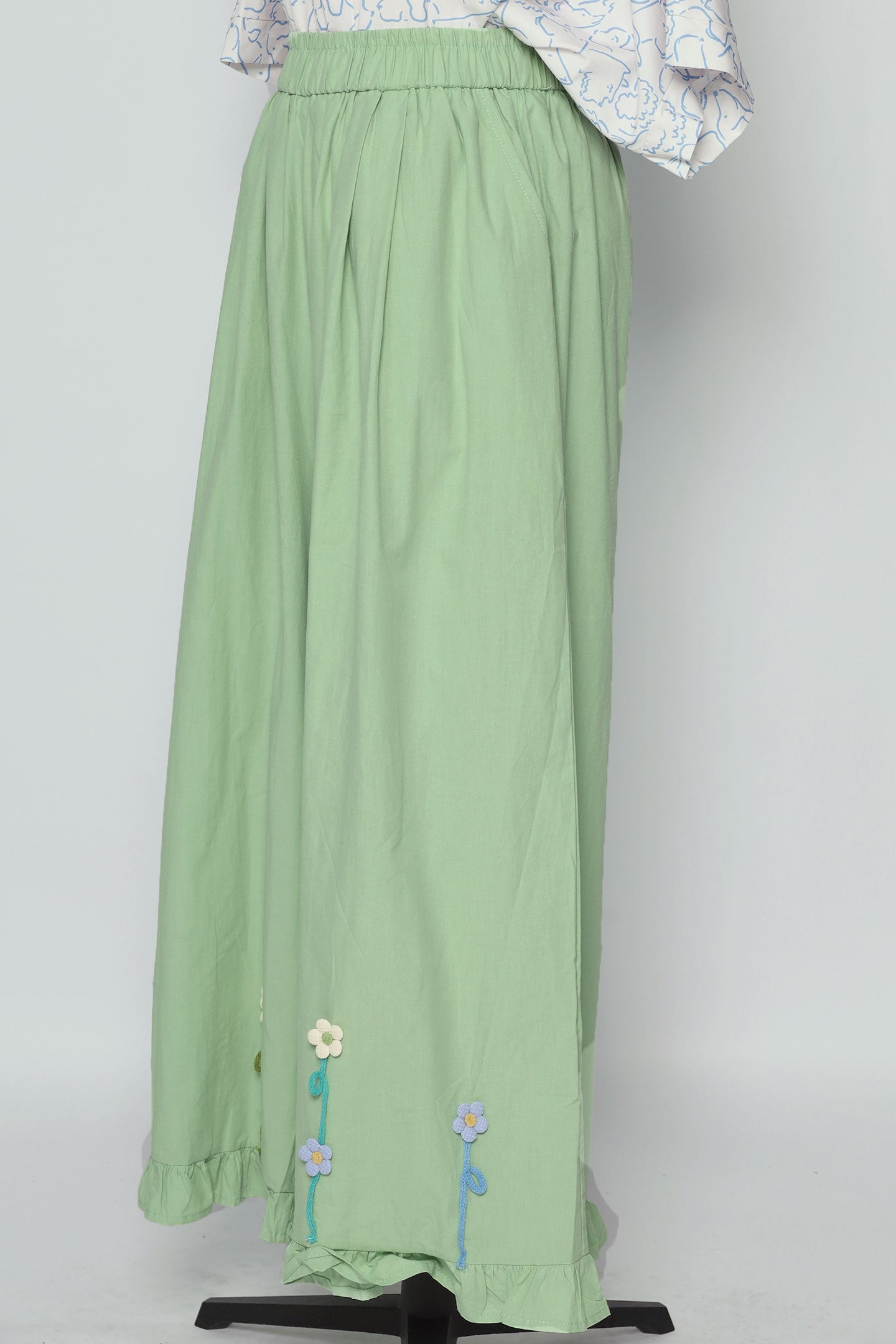 PO - Jouchae Floral Pants in Mint Green
