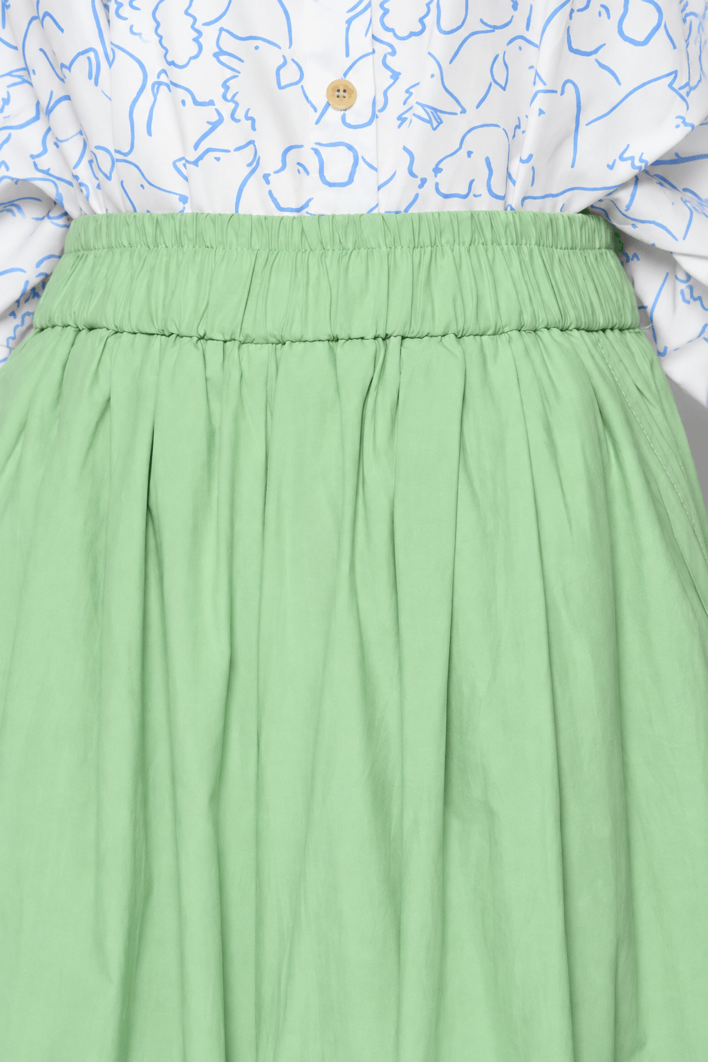 PO - Jouchae Floral Pants in Mint Green