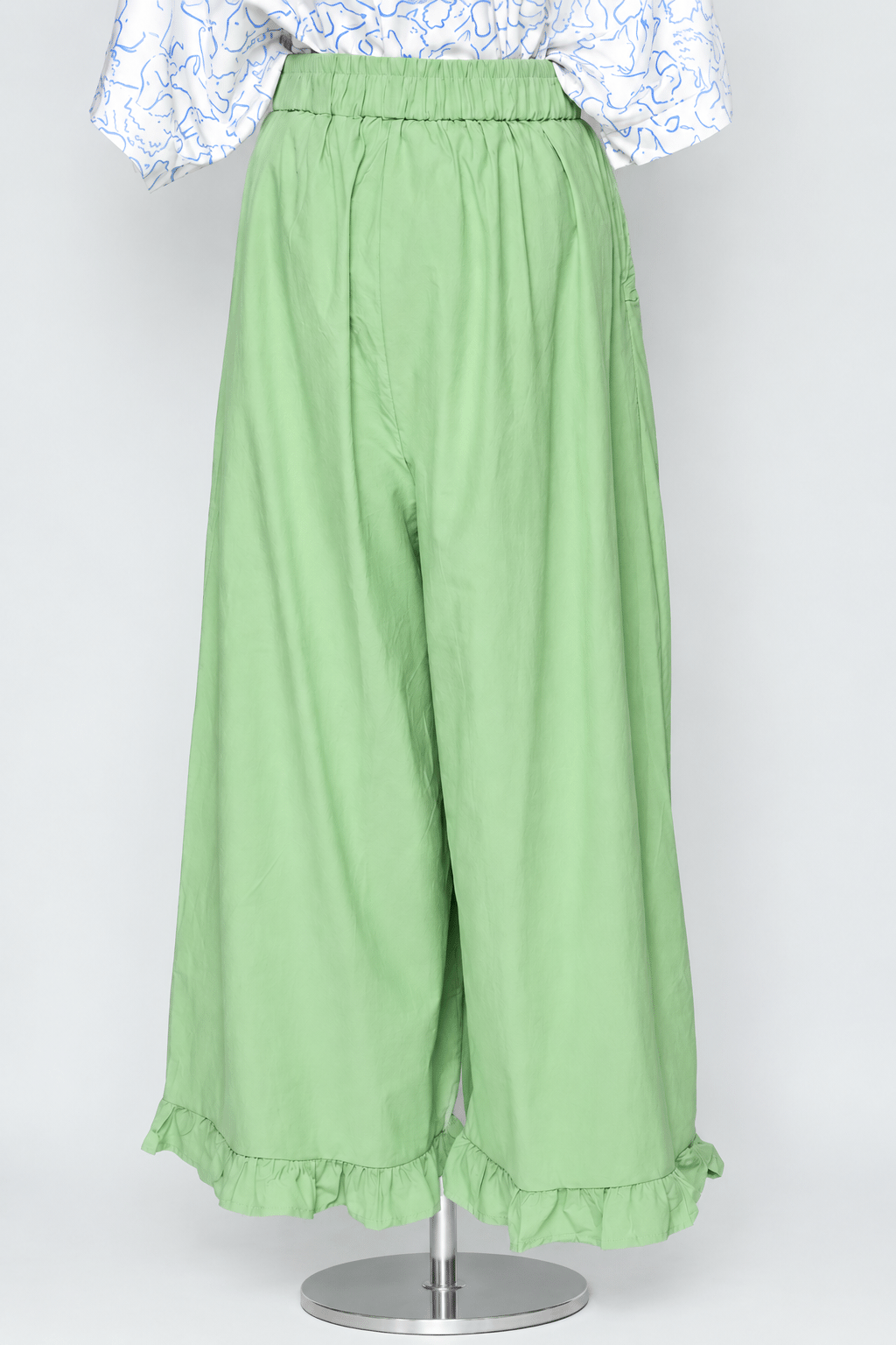 PO - Jouchae Floral Pants in Mint Green