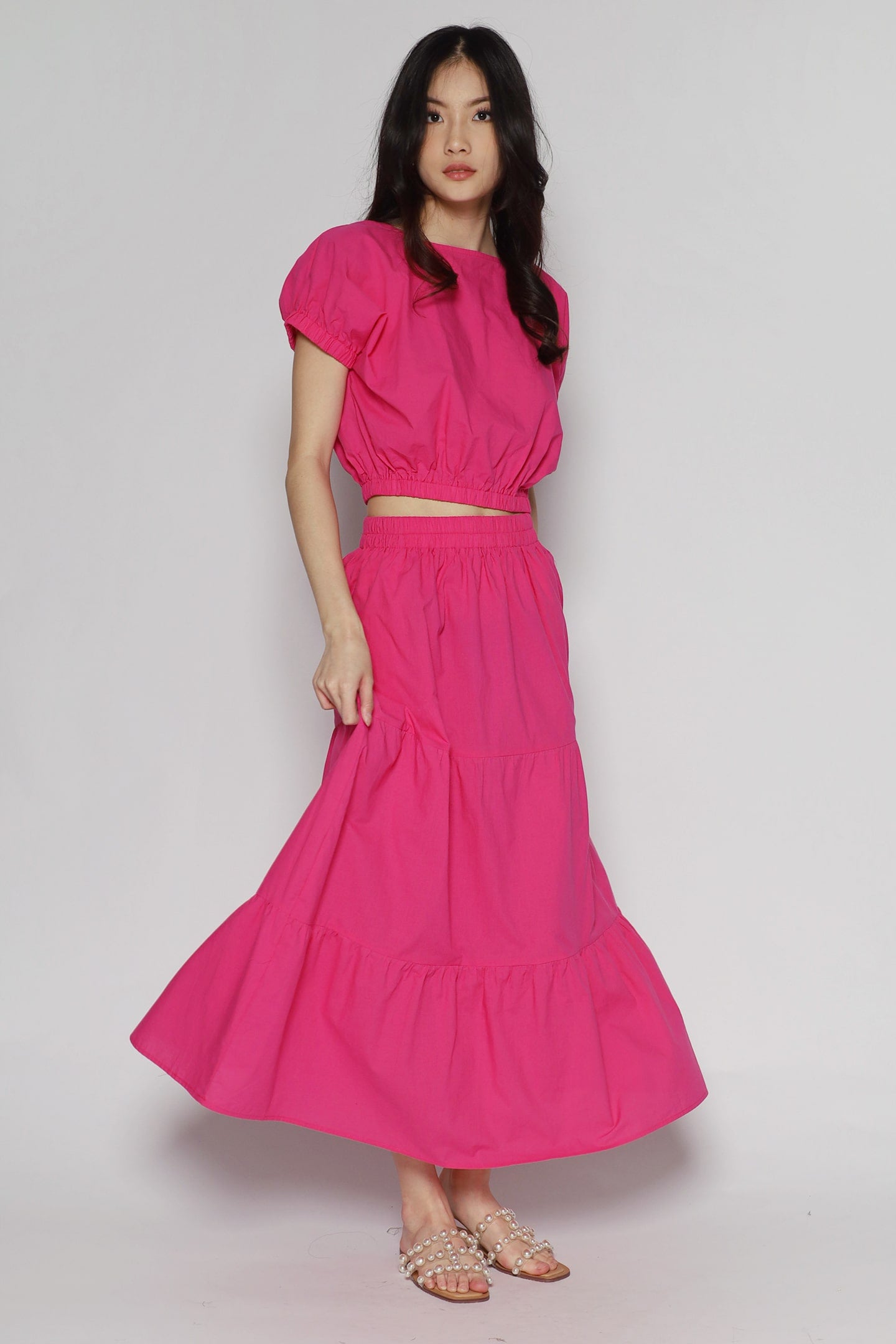 Jolin 2 in 1 Skirt Set in Barbie Pink