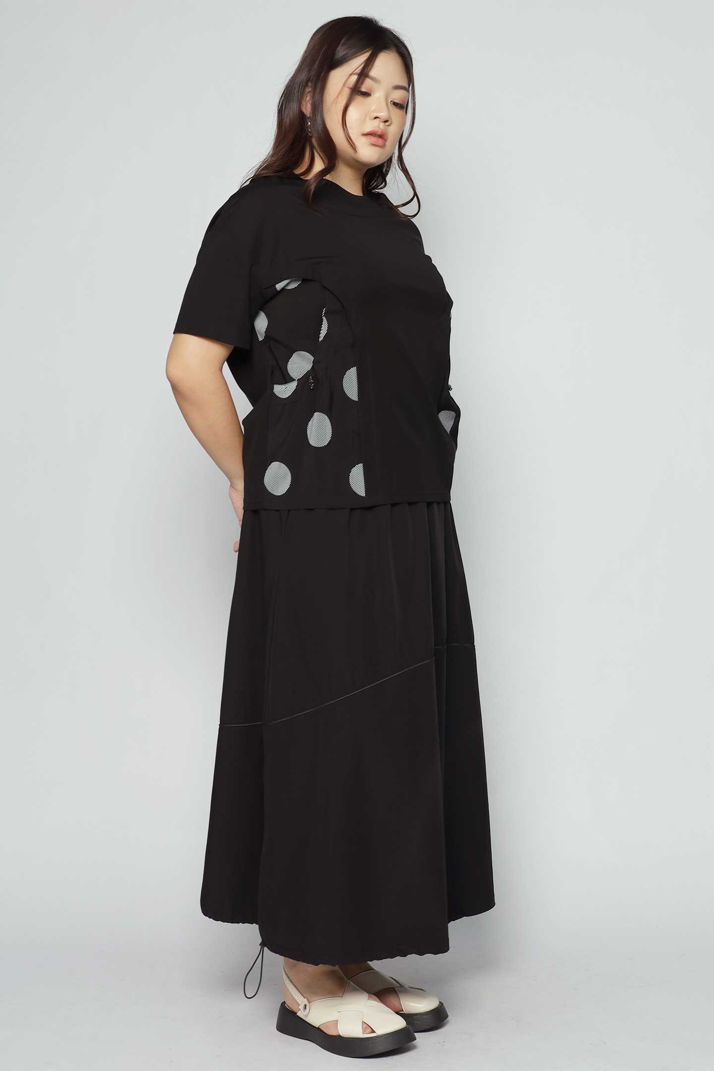 Backorders Kade Polkadot Printed Top in Black