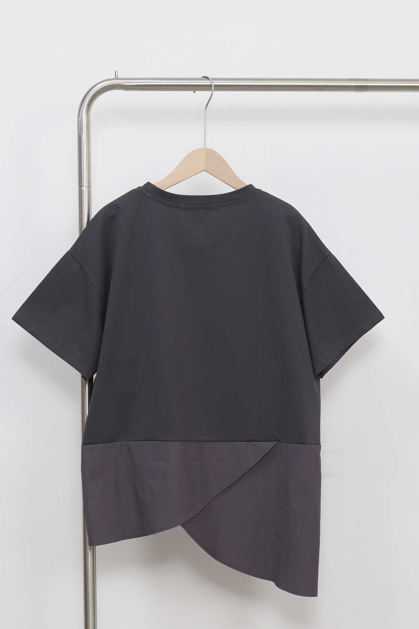 Backorders Easy By TE - Kayden Asymmetrical Top in Grey