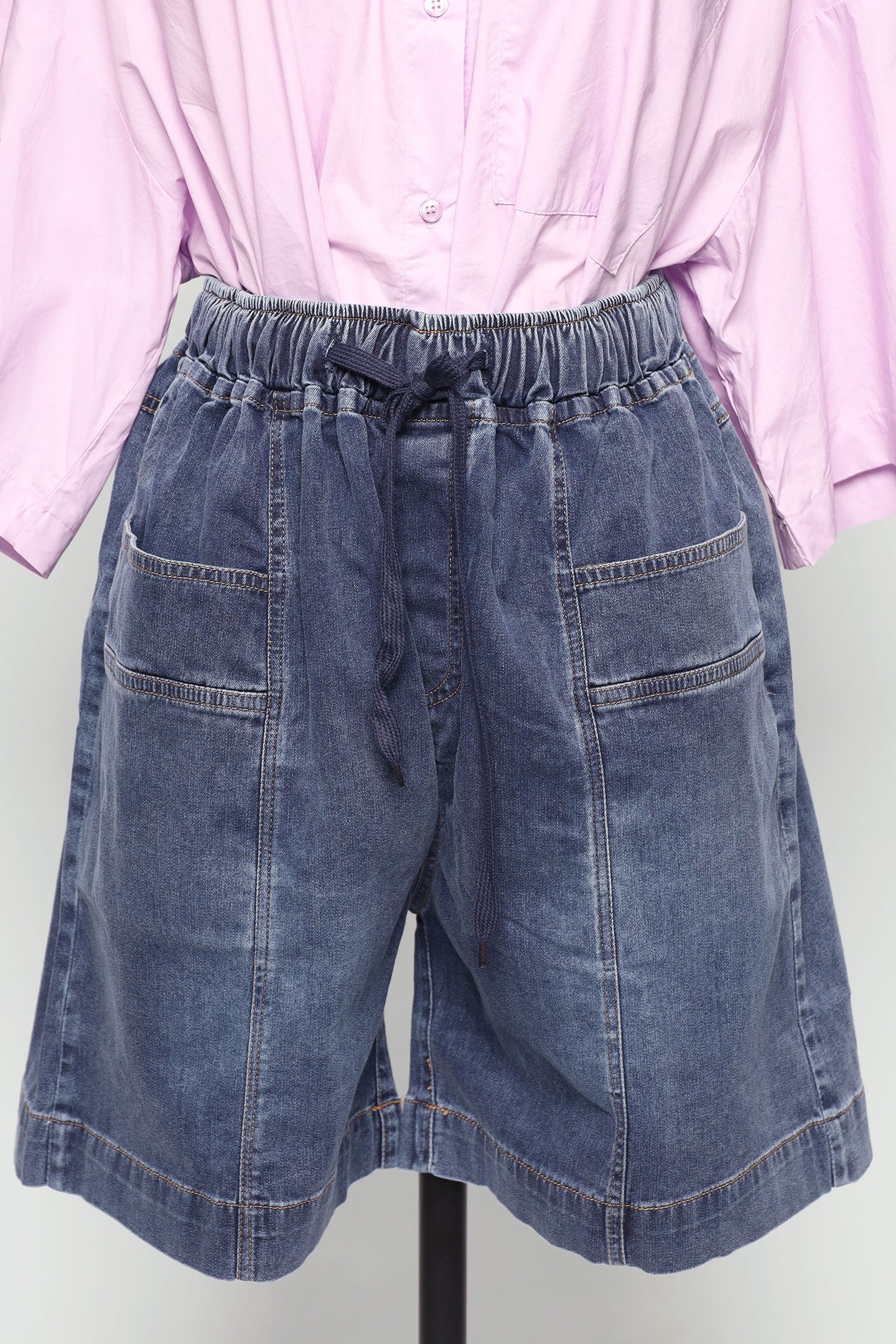 PO - Kenza Denim Shorts in Blue