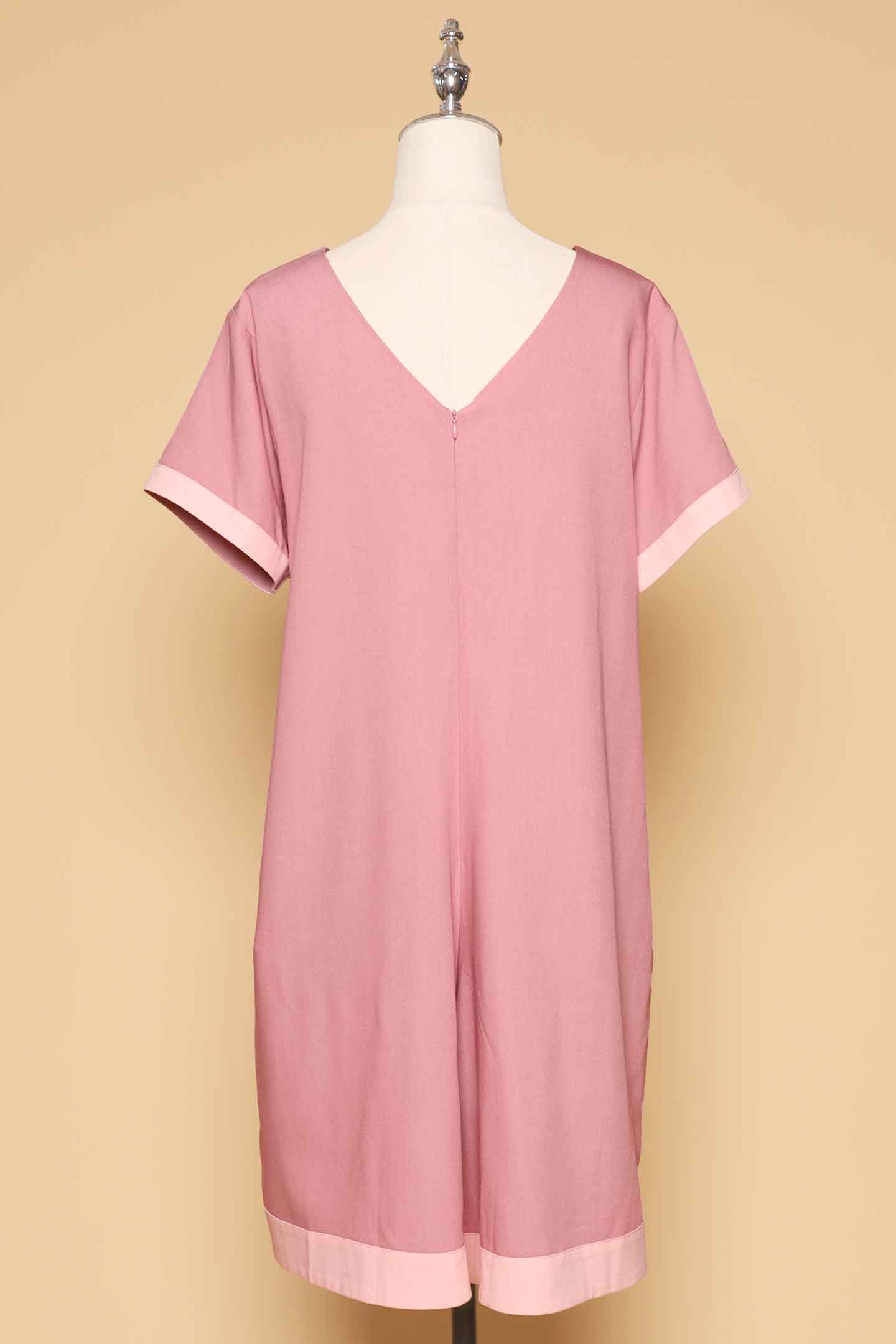 PO - Kororo V Playsuit in Double Pink