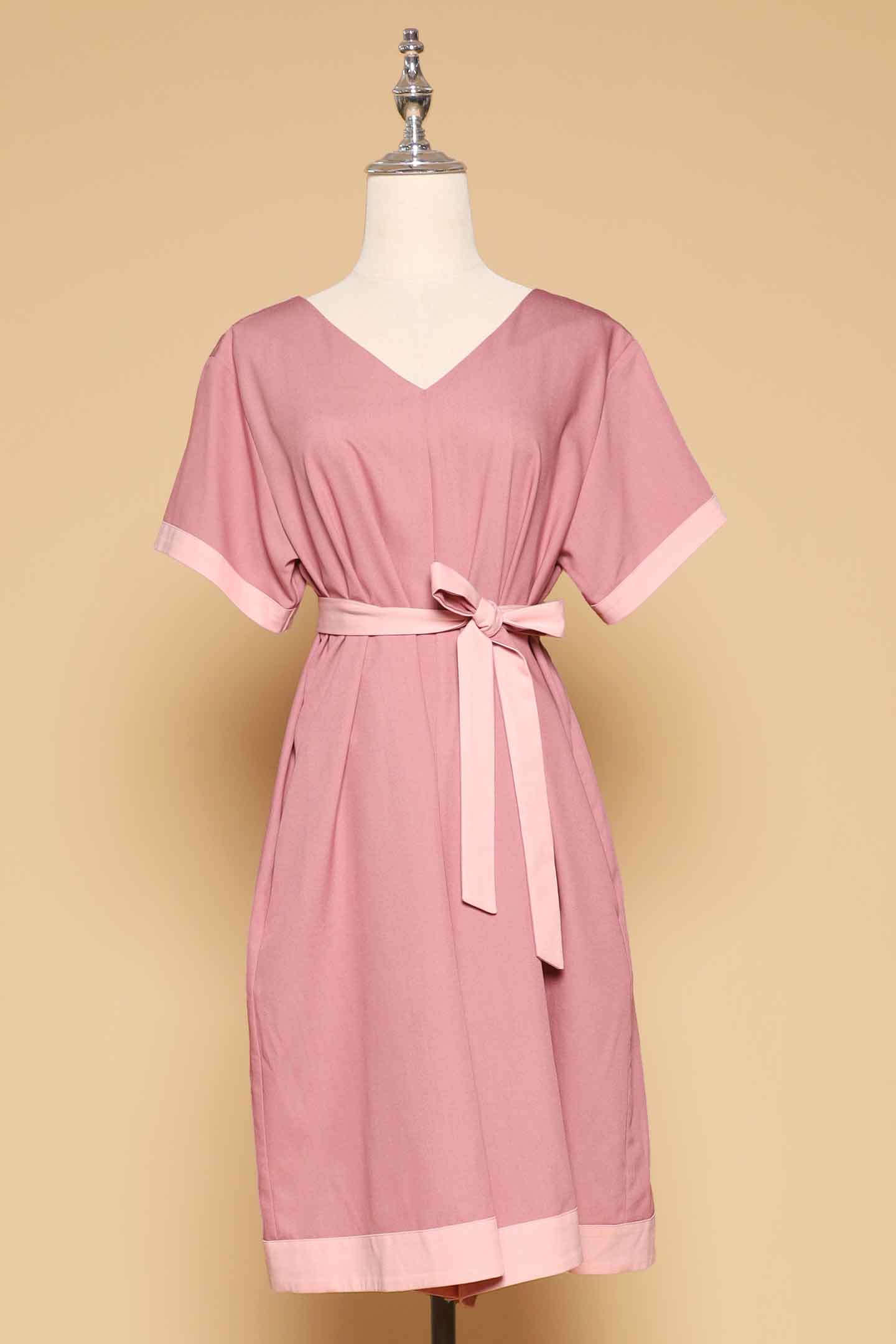 PO - Kororo V Playsuit in Double Pink