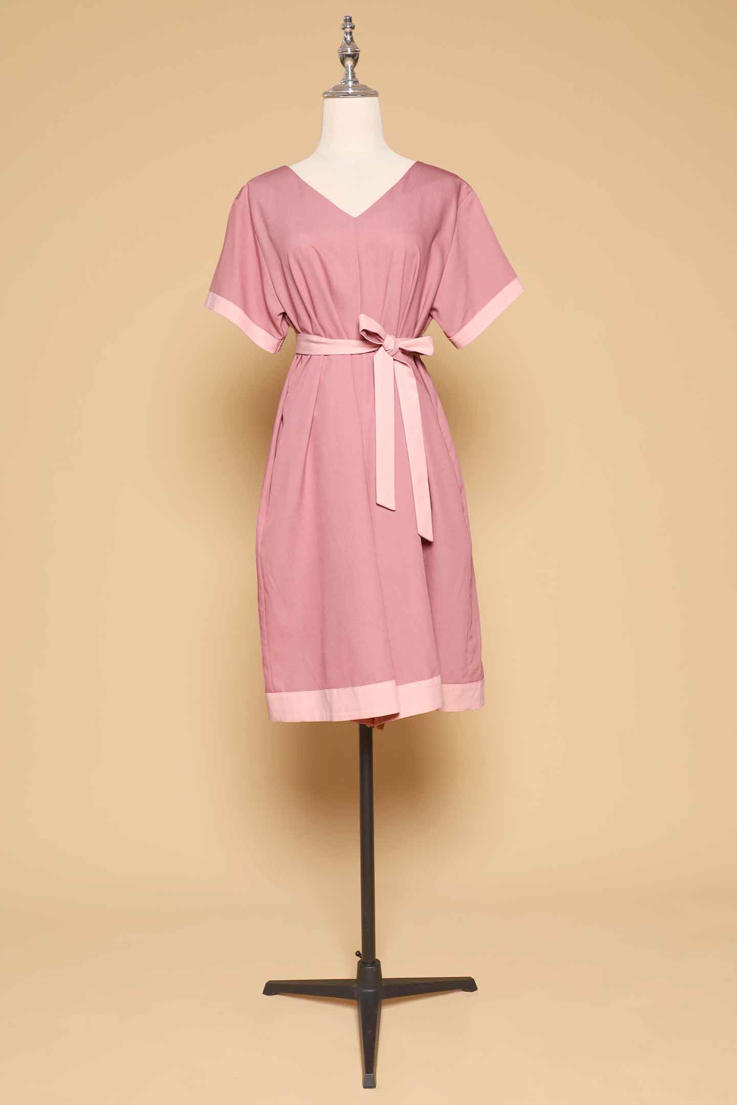 PO - Kororo V Playsuit in Double Pink