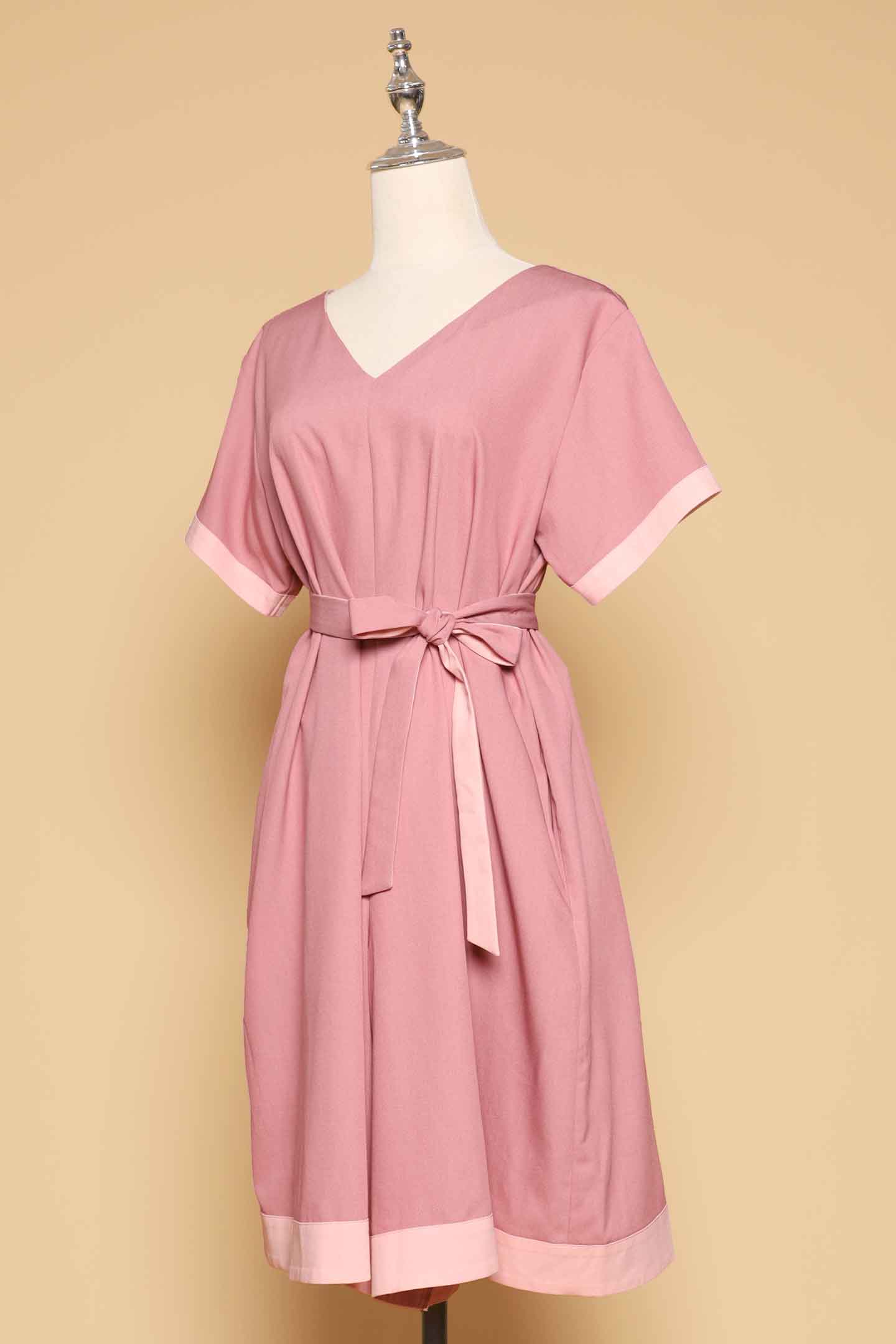 PO - Kororo V Playsuit in Double Pink