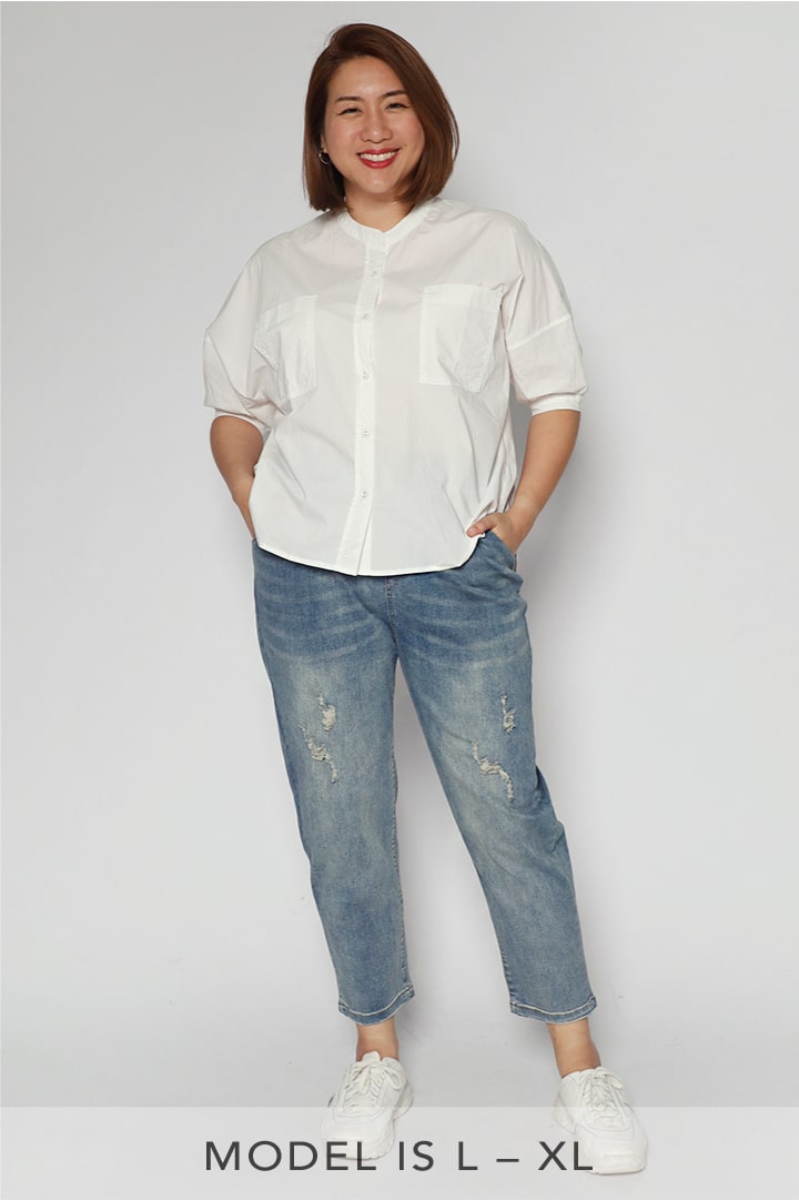 Kizhi Top in White