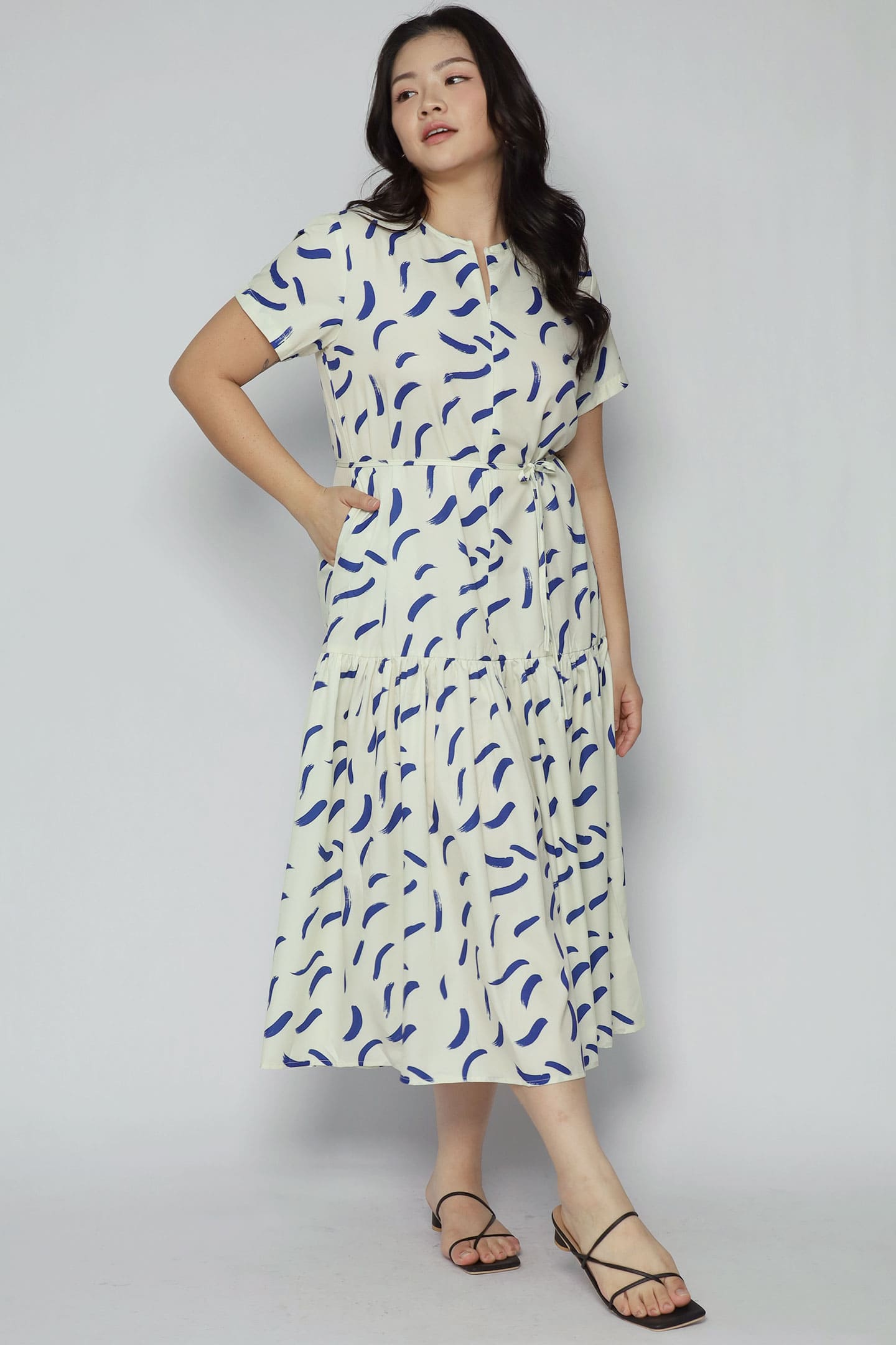 Komy Dress in Blue Dash