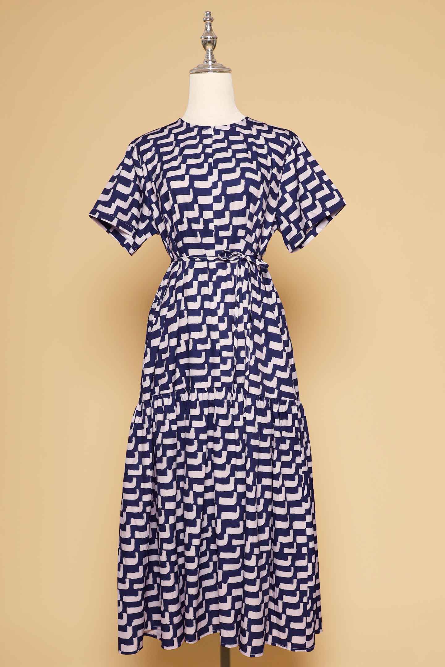 PO - Komy Dress in Blue Lines