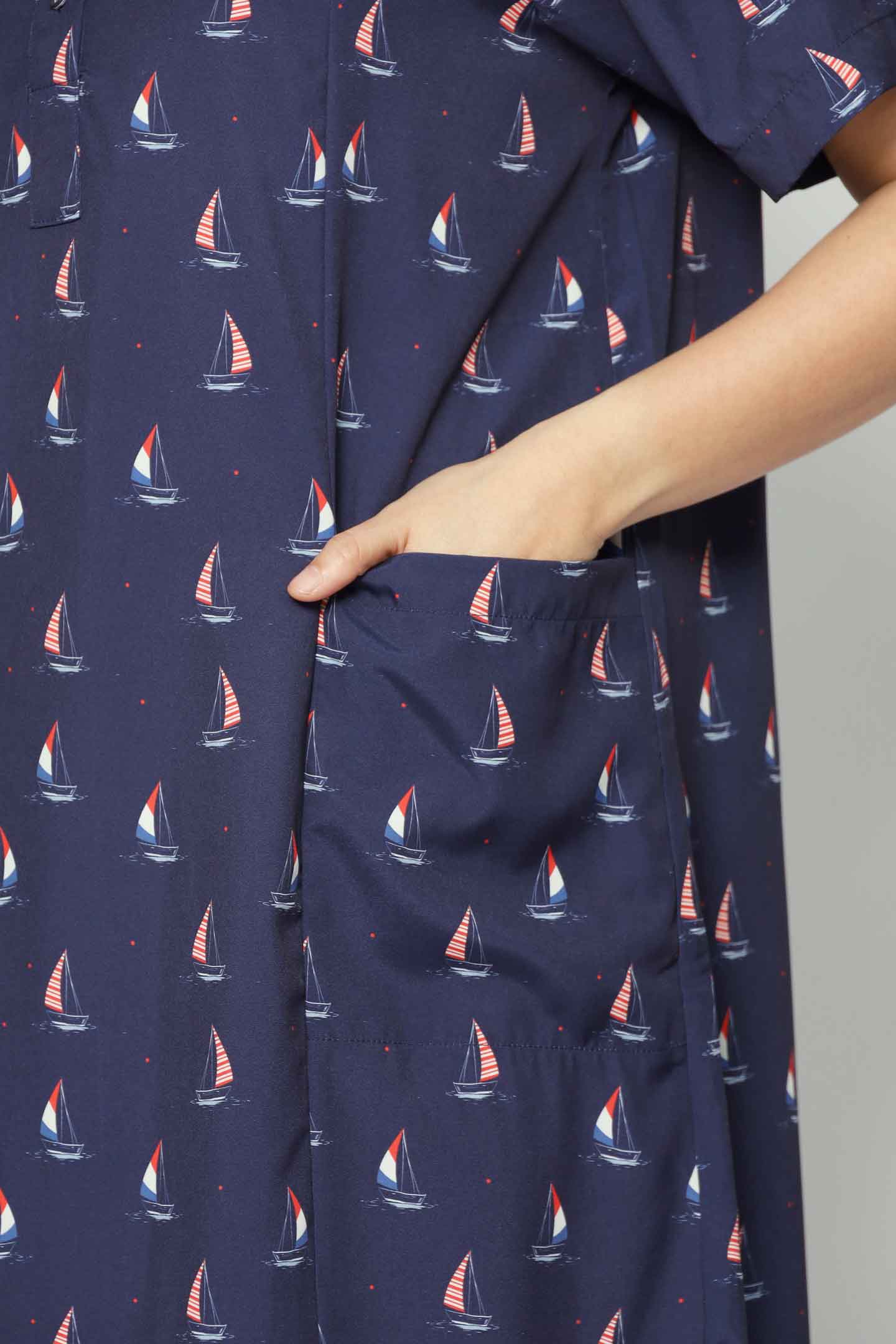 Kona Dress in Sailboat
