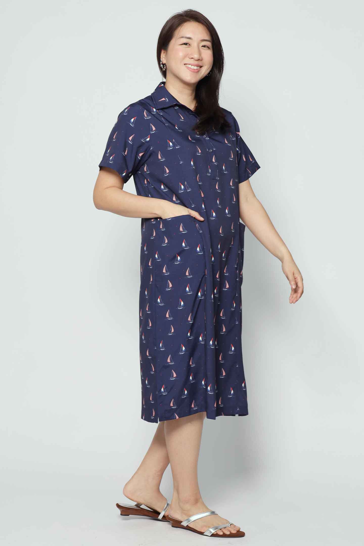 Kona Dress in Sailboat