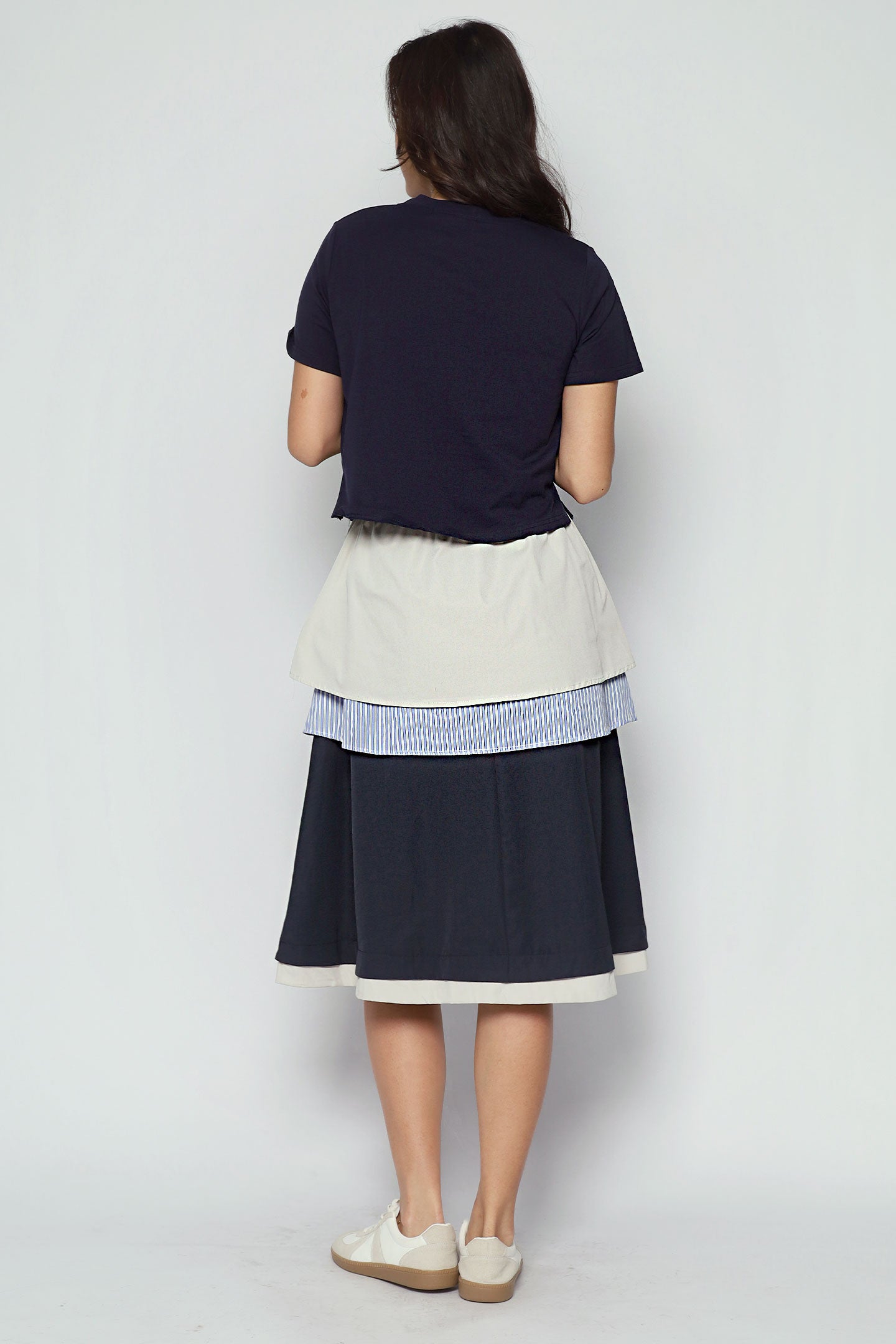 Krish Layered Dress in Blue