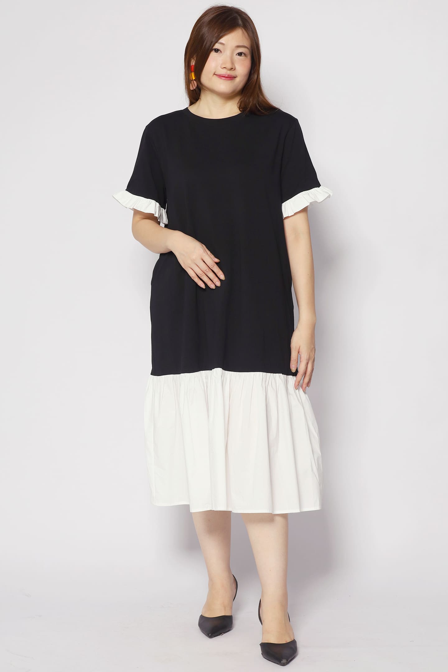 Krista Dress in Black White