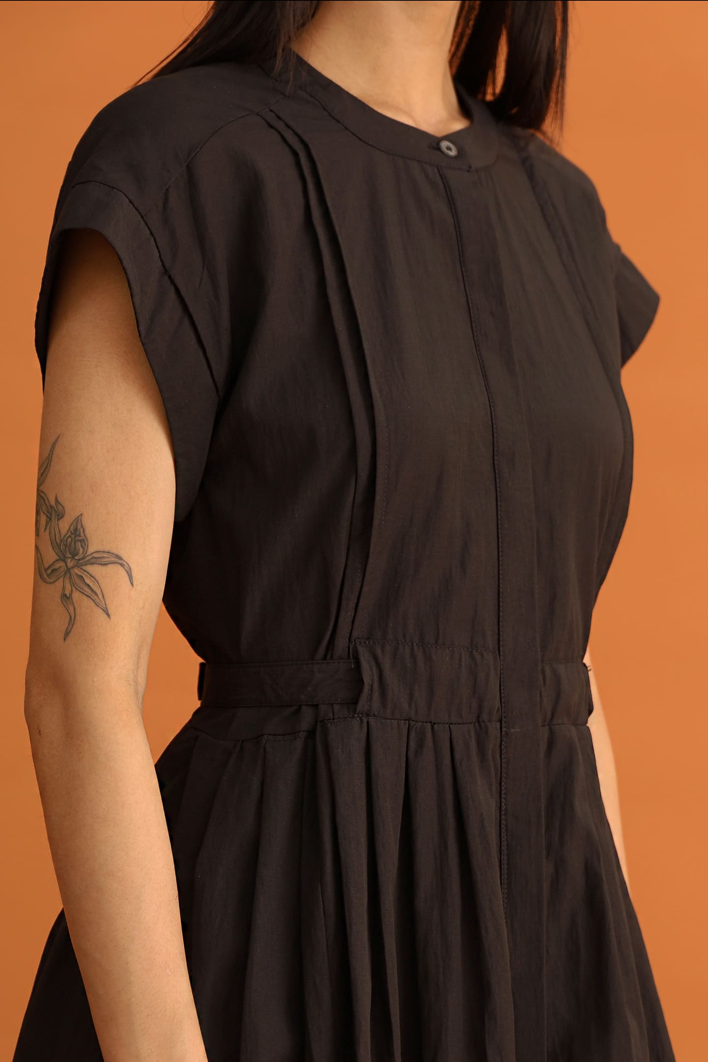 CHOSEN - Kumo Pleated Dress in Black