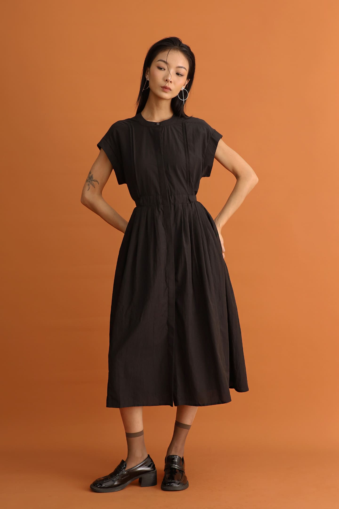 CHOSEN - Kumo Pleated Dress in Black
