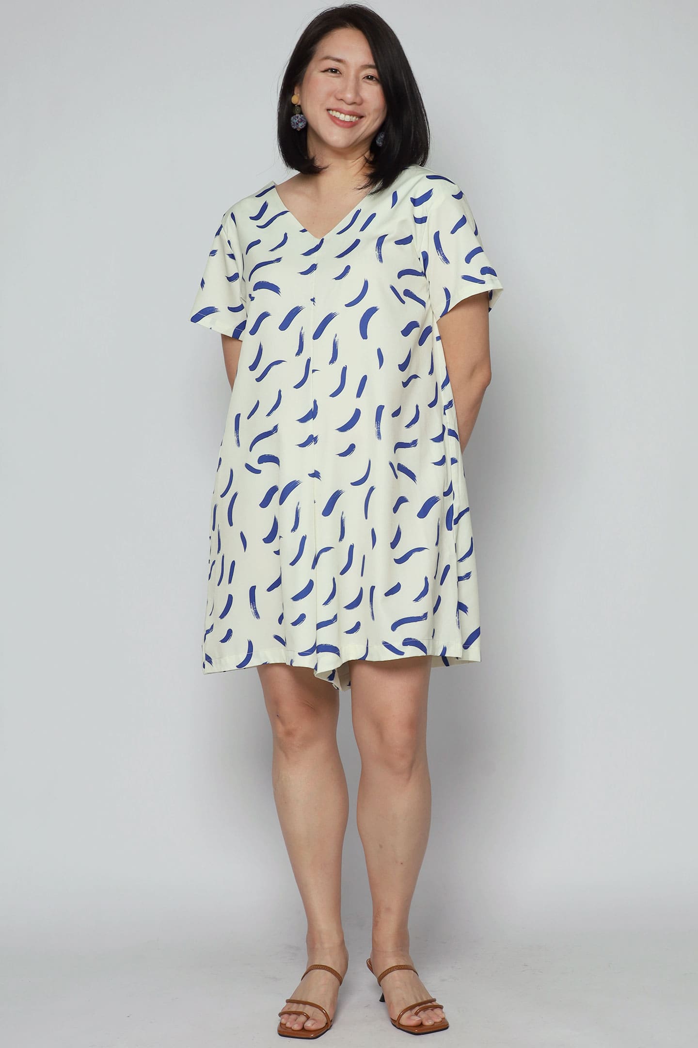 Kuroshiro Playsuit in Blue Dash