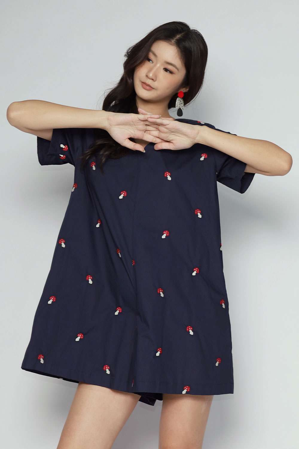 Kuroshiro Playsuit in Mochi Mushroom