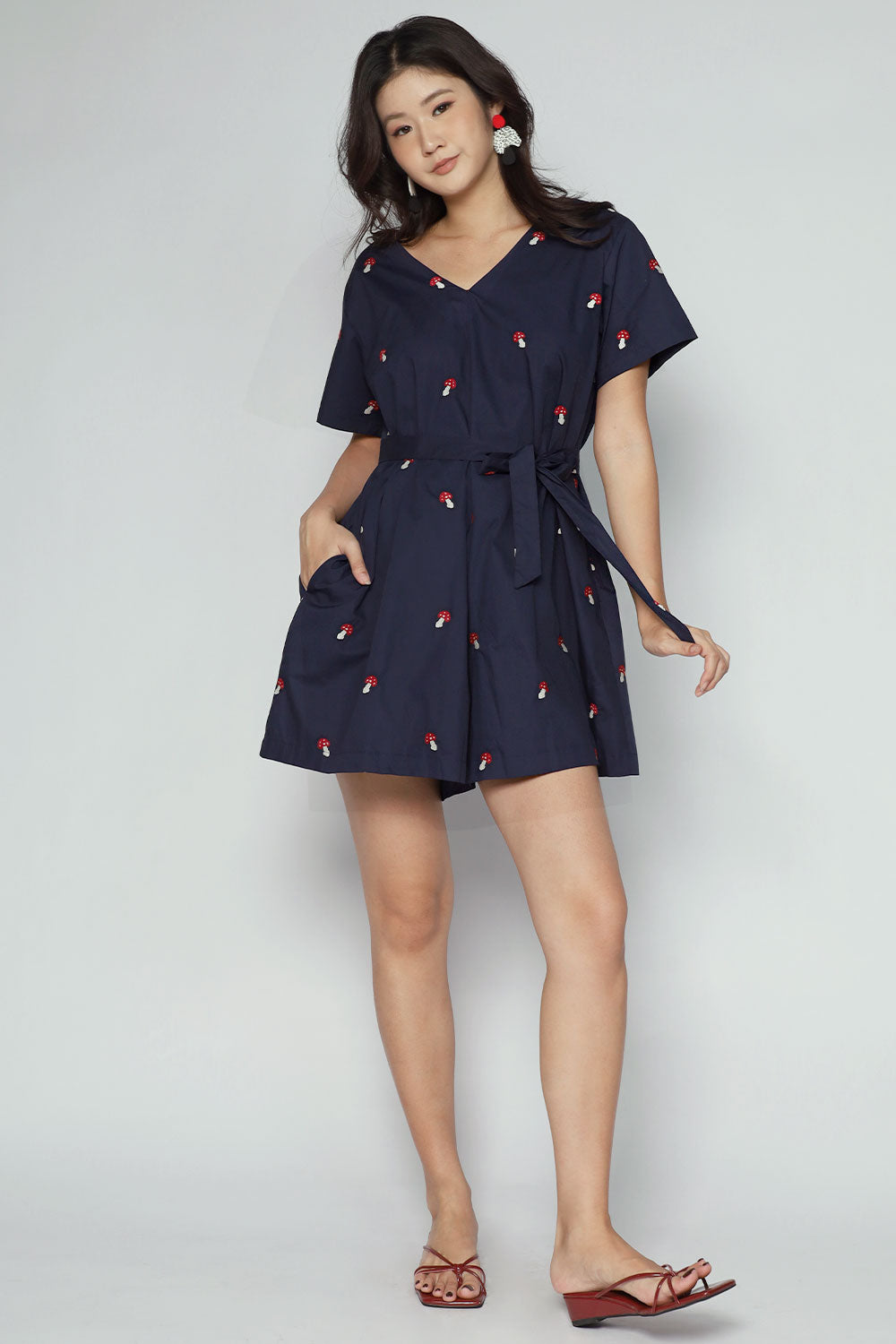 Kuroshiro Playsuit in Mochi Mushroom