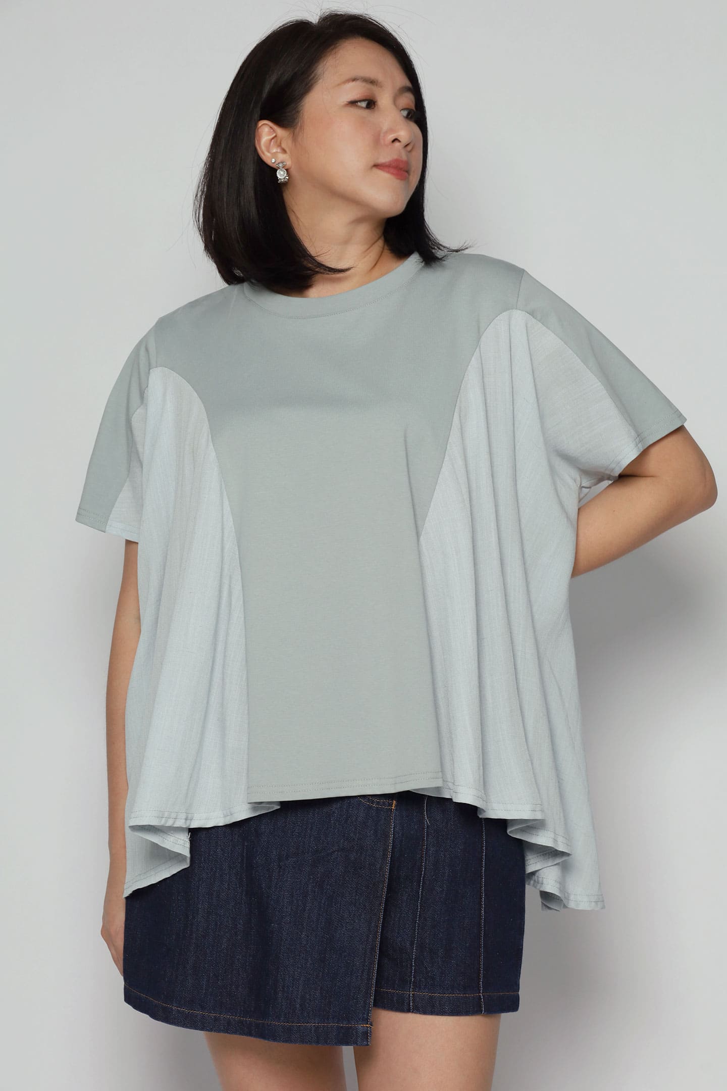 Kwang Fishtail Top in Blue