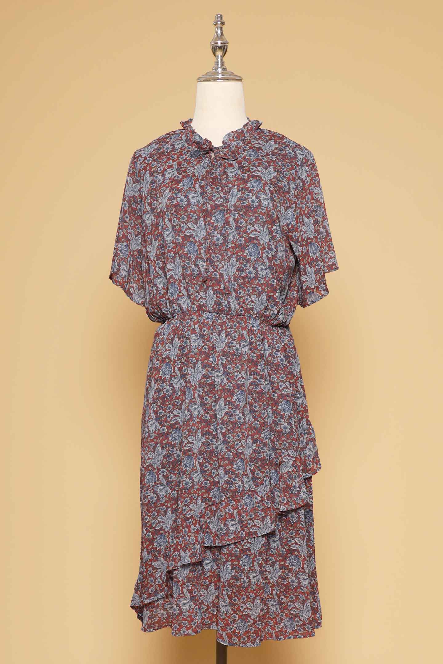 PO - Laurette Dress in Brown Buds
