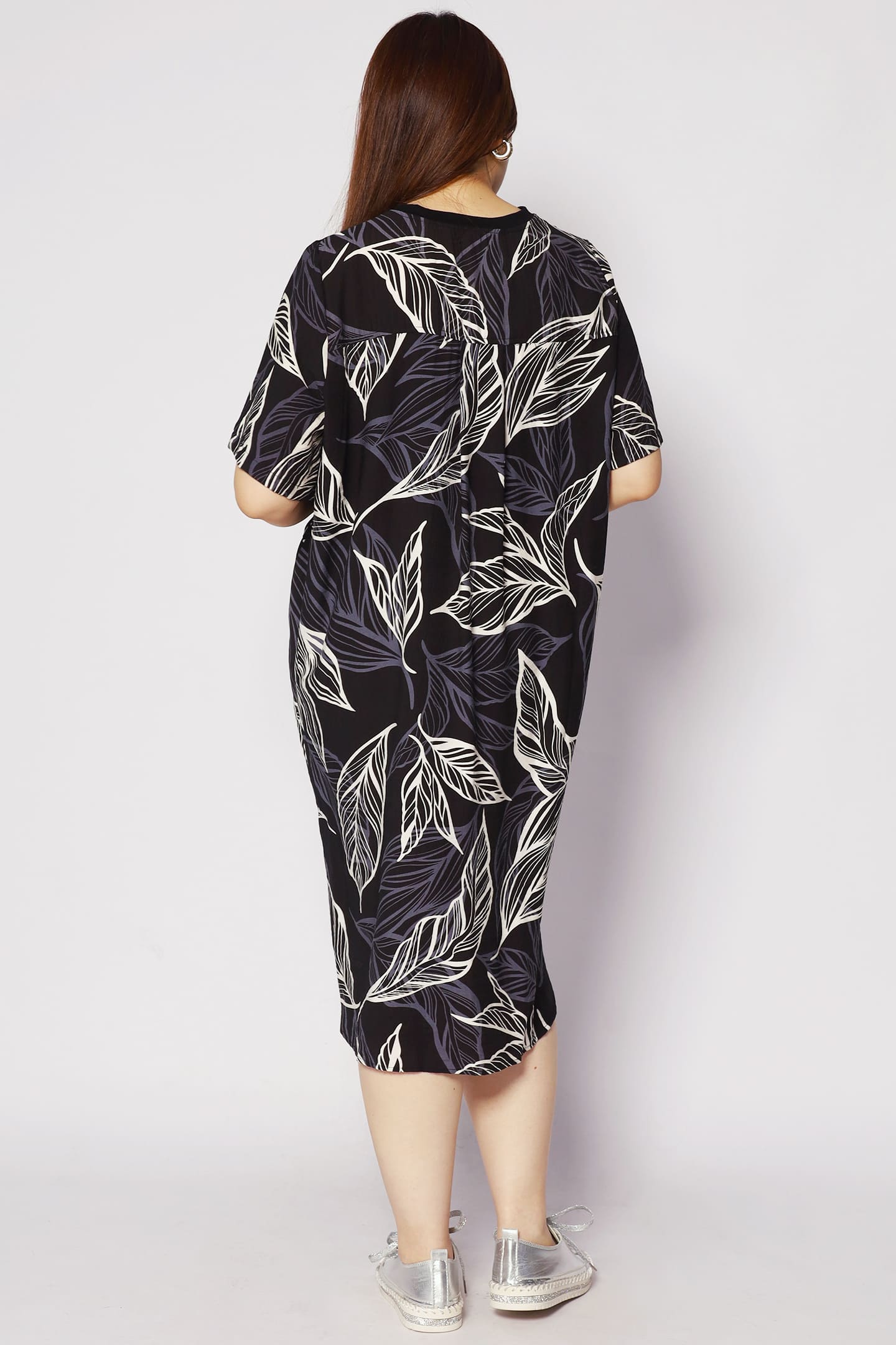 Lee Dress in Blue Leaf