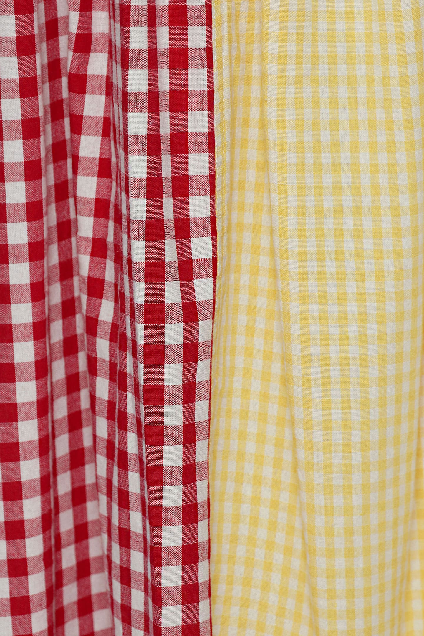 PO - Leonice Checkered Skirt in Red Yellow